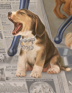 Poop Dawg - canvas Sample of It's a Dog's World